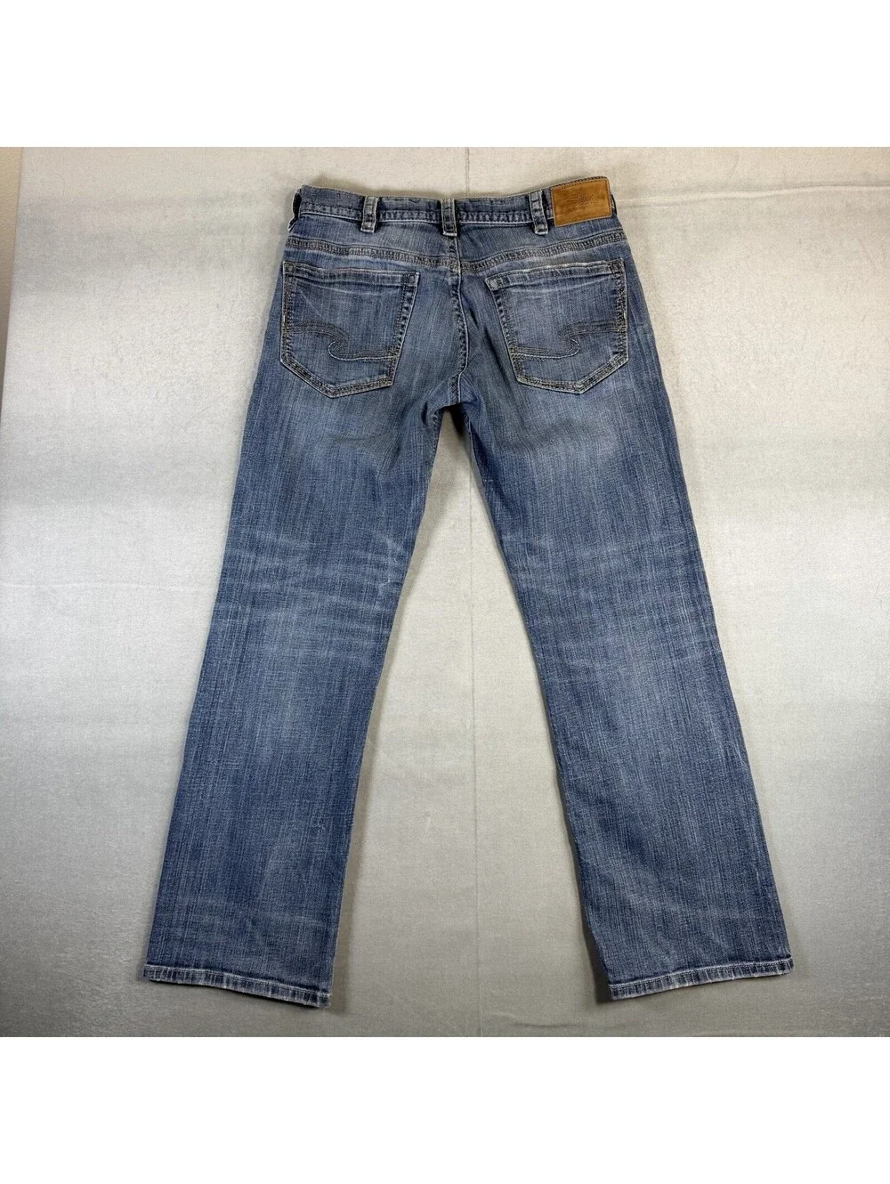 Silver Jeans Gordie Mens 32x32 Blue Bootcut Medium Wash Western Stretch Denim